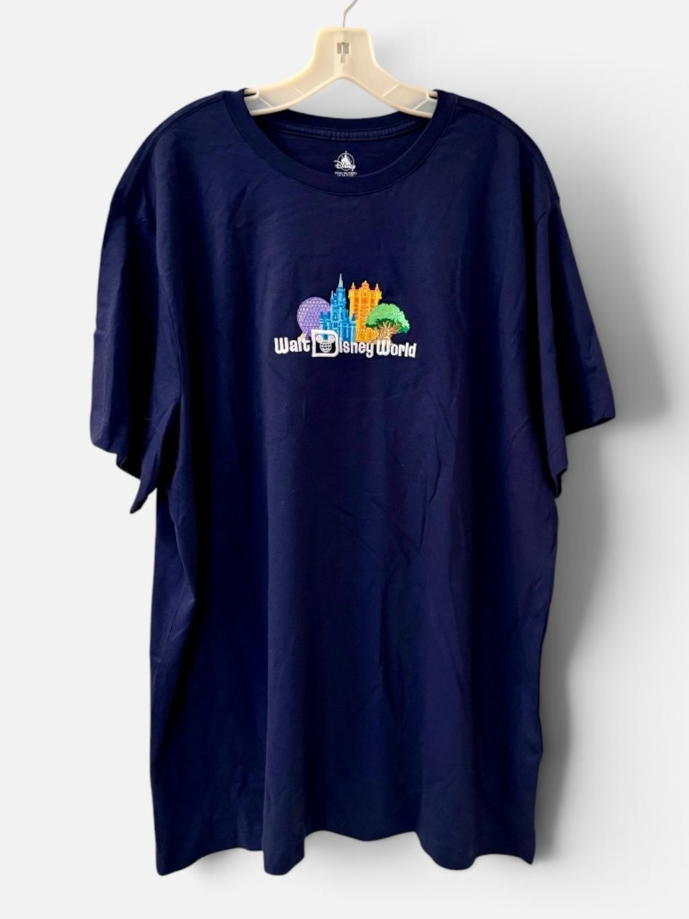 Men’s Disney World Navy Embroidered Short Sleeve Graphic Tee - Size 2XL - NWT